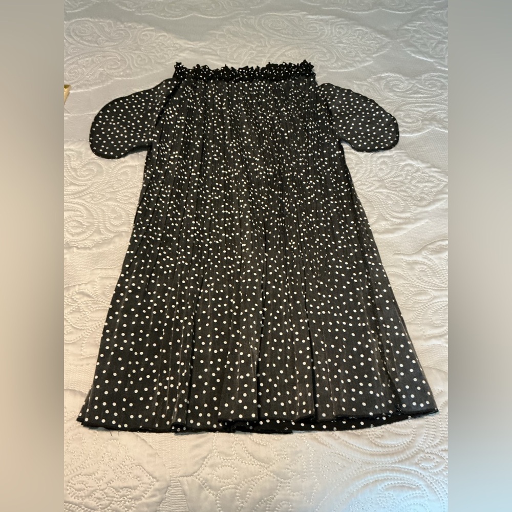 Vintage 90s, Y2K Elegant Black and White Midi A-Line Skirt for Night Out - Picture 5 of 10